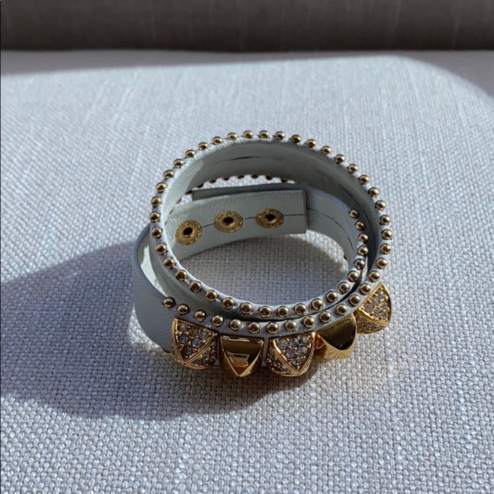 Juicy Couture White Wrap Leather Bracelet. NWOT.